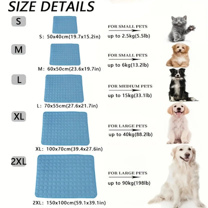 Dog Cooling Mat Summer Pet Cold Bed Extra Large For Small Big Dogs