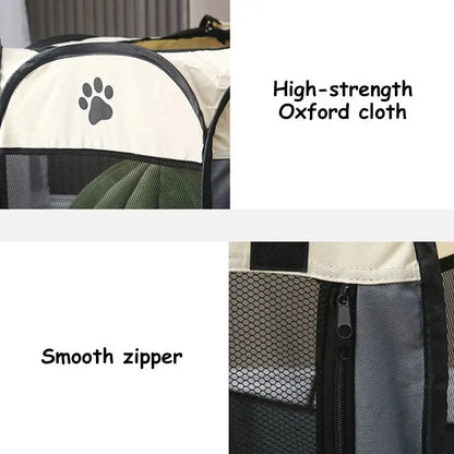 Portable Foldable Pet Tent Kennel Octagonal Fence Puppy Shelter Cat