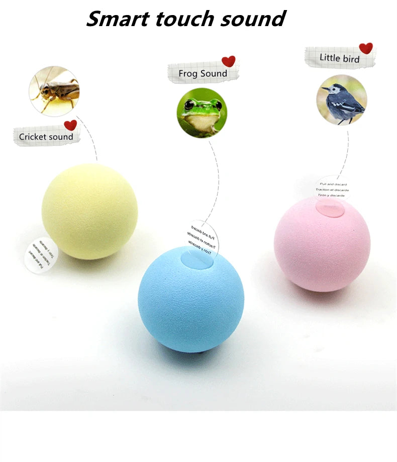 Smart Cat Toys Interactive Ball Plush Electric Catnip Training Toy Kitten