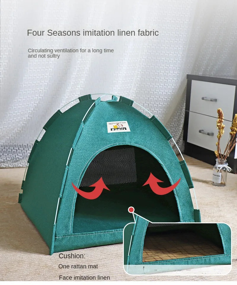 Foldable Cat House Pet Tent Four Seasons Universal Cat and Dog Pet Nest