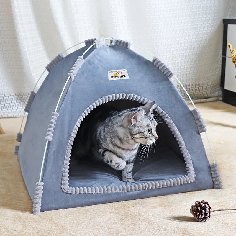 Foldable Cat House Pet Tent Four Seasons Universal Cat and Dog Pet Nest