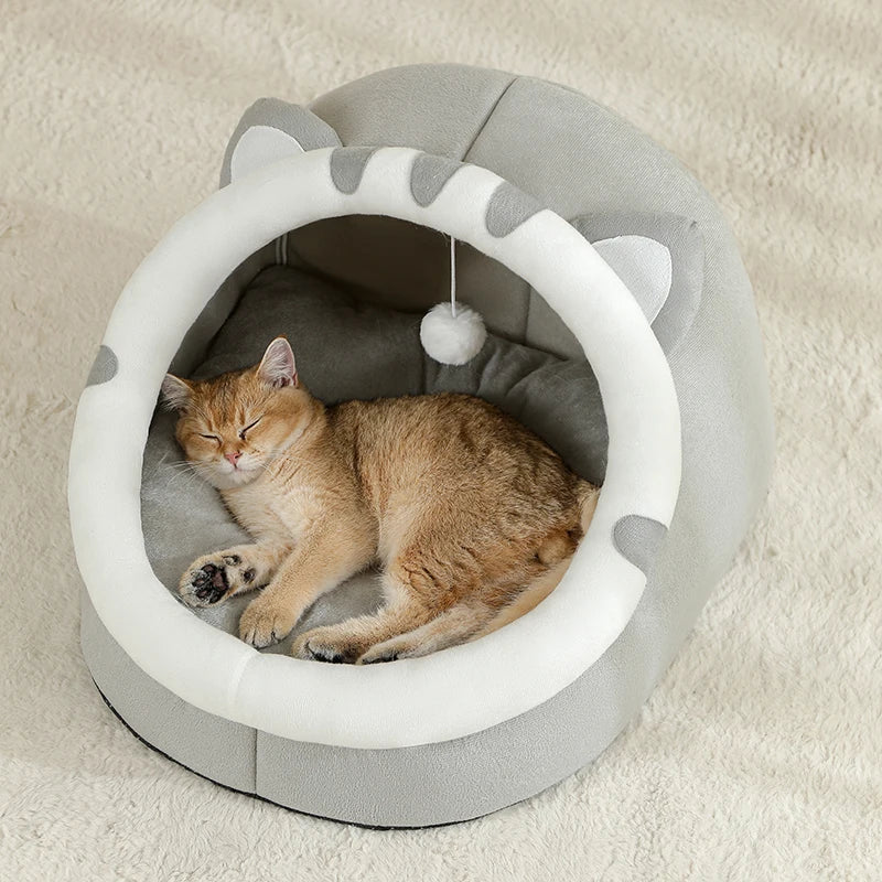 Super Cat Bed Warm Pet House Kitten Cave Cushion Cat House Warm