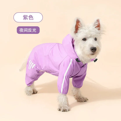 Dog Raincoat Reflective Waterproof Pet Clothes for Chihuahua Maltese