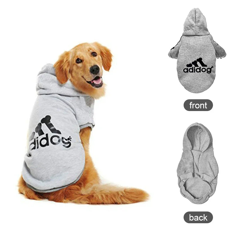 Autumn Winter Warm Dog Clothes Adidog Dog Hoodies Pet Warm Coat