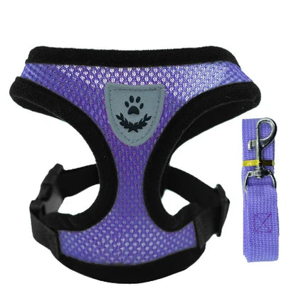 Cat Harness Vest Walking Lead Leash For Puppy Dogs Collar Polyester