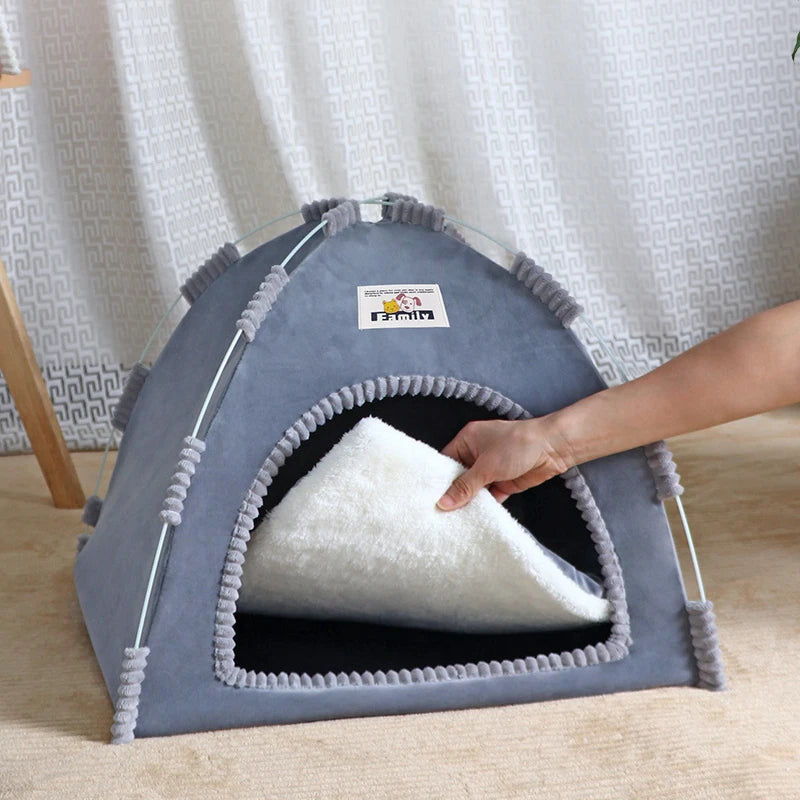 Foldable Cat House Pet Tent Four Seasons Universal Cat and Dog Pet Nest