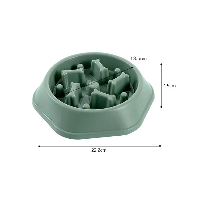 Pet Slow Food Bowl Anti-choking Feeder PP Plastic Dish Bowl Home Dog