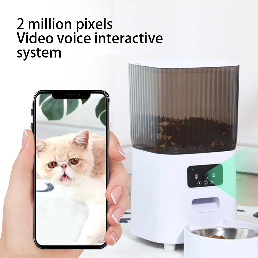 5L Smart WiFi APP Camera Automatic Pet Feeder Cat Food Dispenser