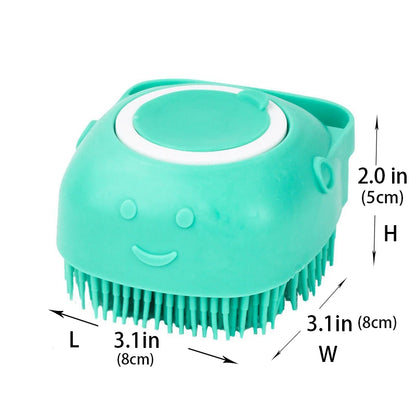 Bathroom Puppy Dog Cat Bath Massage Gloves Brush Soft Safety Silicone