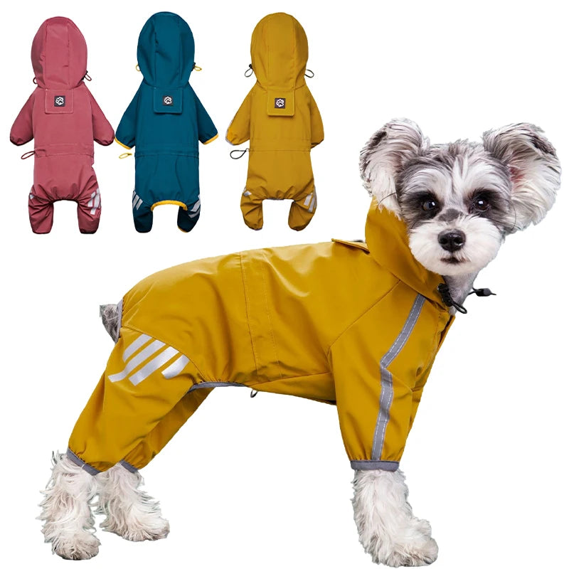 Dog Raincoat Reflective Waterproof Pet Clothes for Chihuahua Maltese