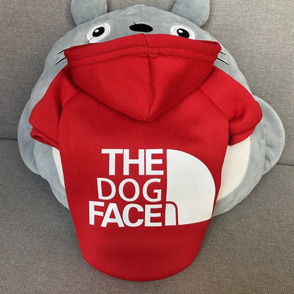 Pet Dog Hoodies Autumn and Winter Season Large Dog Clothes Dog Face