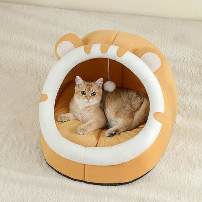 Super Cat Bed Warm Pet House Kitten Cave Cushion Cat House Warm