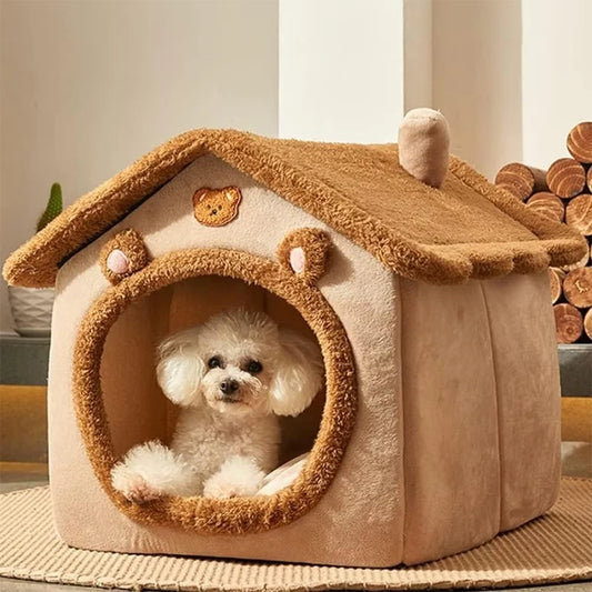 Foldable Pet House Removable Washable Cat House Puppy Cave Sofa