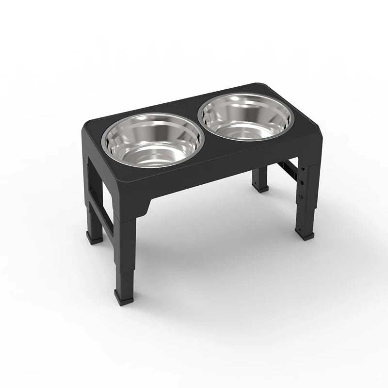 Elevated Dog Feeder Bowls Adjustable Raised Stand  Bowls  Dogs