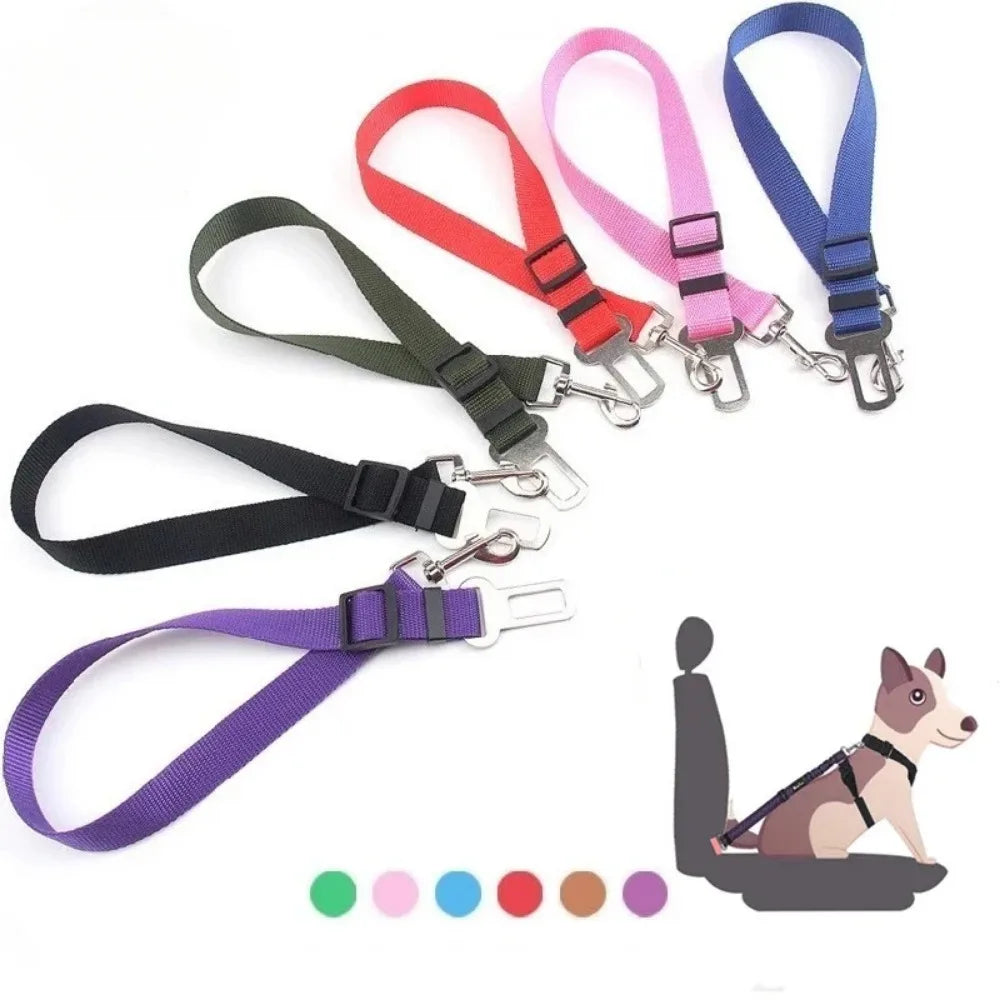 Adjustable Pet Cat Dog Car Seat Belt Pet Seat Vehicle Dog Harness Lead