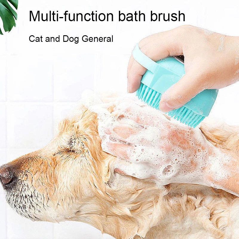 Pet Bathing Brush Soft Silicone Massager Shower Gel Bathing Brush