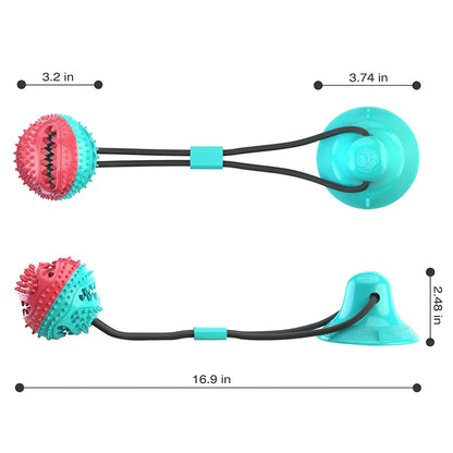 Ball Toys Suction Cup Ropes Interactive Leaking Slow Feeder Chew Toy