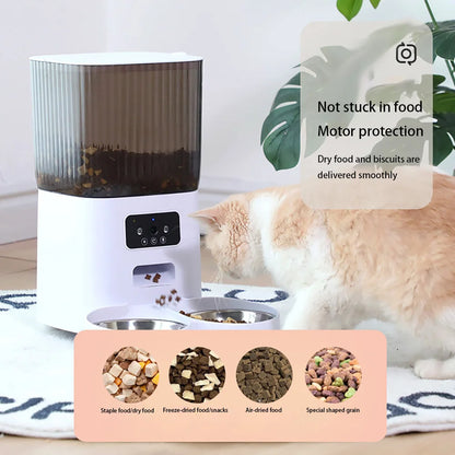 5L Smart WiFi APP Camera Automatic Pet Feeder Cat Food Dispenser