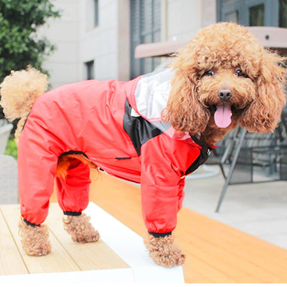 Pet Raincoat The Dog Face Pet Clothes Jumpsuit Waterproof Dog Jacket