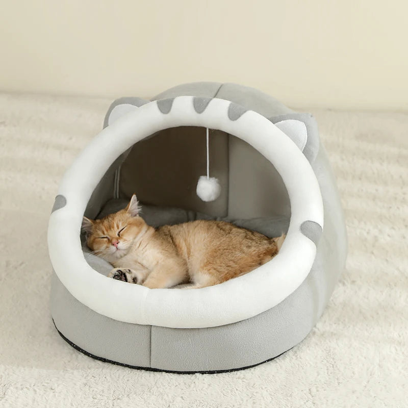 Super Cat Bed Warm Pet House Kitten Cave Cushion Cat House Warm