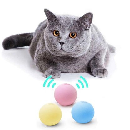 Smart Cat Toys Interactive Ball Plush Electric Catnip Training Toy Kitten