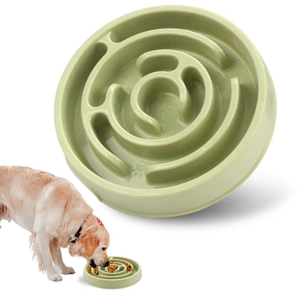 Pet Dog Slow Feeder Bowl Fun Non Slip Anti-Gulping Slower Food Feeding