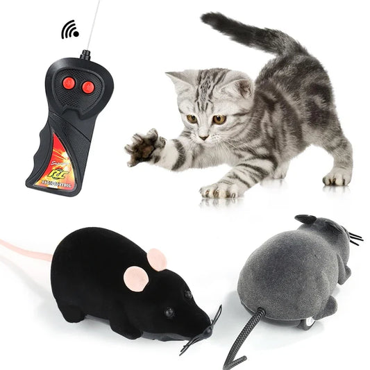 Rat Funny Cat Toy With Remote Control Multicolor Mouse Cute Wireless