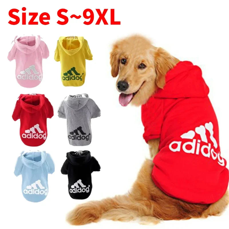 Autumn Winter Warm Dog Clothes Adidog Dog Hoodies Pet Warm Coat