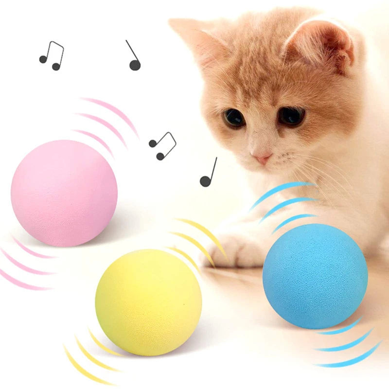 Smart Cat Toys Interactive Ball Plush Electric Catnip Training Toy Kitten