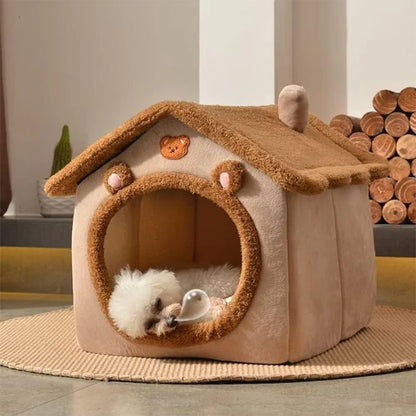 Foldable Pet House Removable Washable Cat House Puppy Cave Sofa