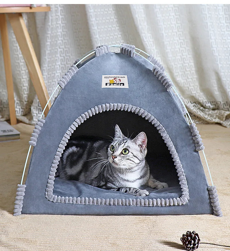 Foldable Cat House Pet Tent Four Seasons Universal Cat and Dog Pet Nest