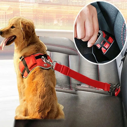 Adjustable Pet Cat Dog Car Seat Belt Pet Seat Vehicle Dog Harness Lead