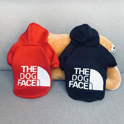 Pet Dog Hoodies Autumn and Winter Season Large Dog Clothes Dog Face