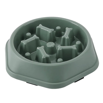 Pet Slow Food Bowl Anti-choking Feeder PP Plastic Dish Bowl Home Dog