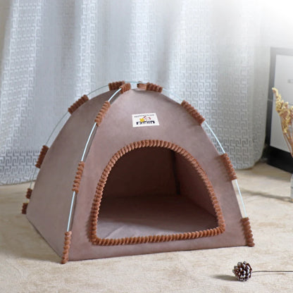 Foldable Cat House Pet Tent Four Seasons Universal Cat and Dog Pet Nest