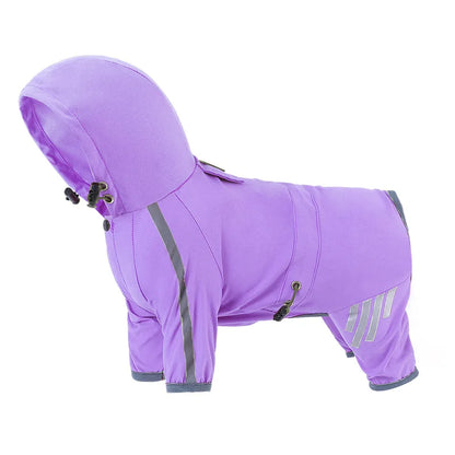 Dog Raincoat Reflective Waterproof Pet Clothes for Chihuahua Maltese